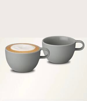 Set of 2 Nespresso Barista Cappuccino Medium Cups gray